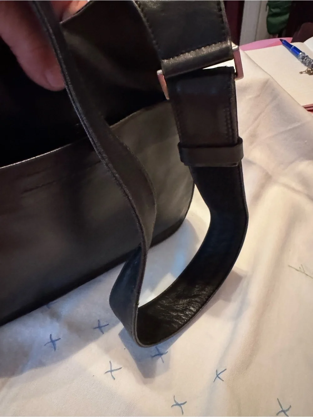 Prada Black Leather Messenger Bag